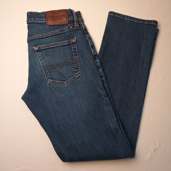 Men's Lucky Brand 221 Straight Jeans Size 29/32 Medium Wash - Picture 1 of 10